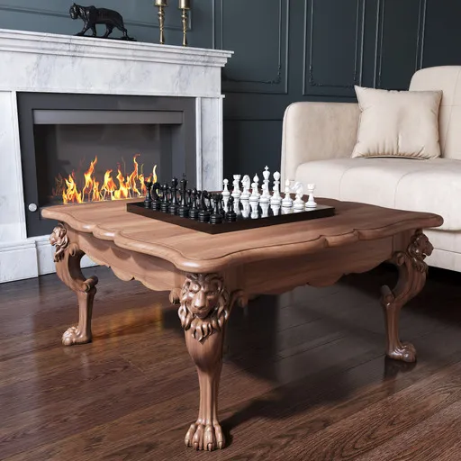 Lion paw wooden legs from beech